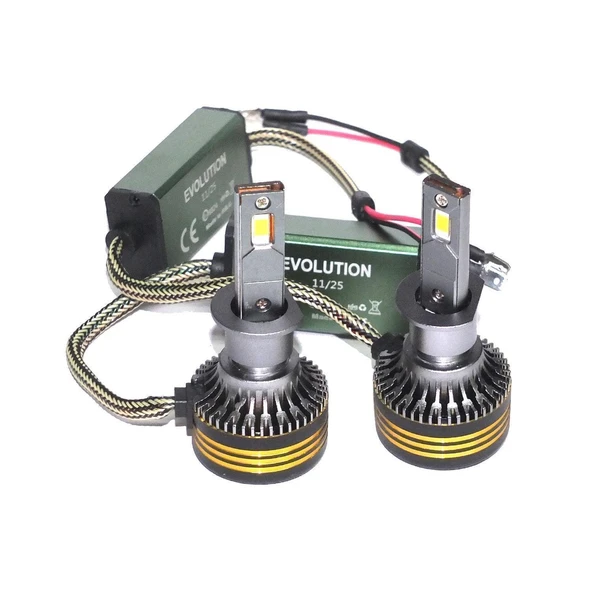 Evolution BMW 5 Serisi E34 Uzun Far H1 Beyaz Led Xenon 22000 Lümen ürün görseli 1