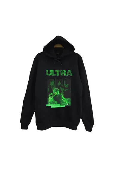 fame-stoned Stray Kids - Seo Chang-bin Baskılı Unisex %100 Pamuk Kapüşonlu Siyah Sweatshirt ürün görseli 1