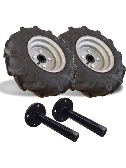 İtal Çapa Makinası Aks Teker Takımı 400/8 27 mm Kauçuk Tekerler ile Güçlü Performans ürün görseli 1
