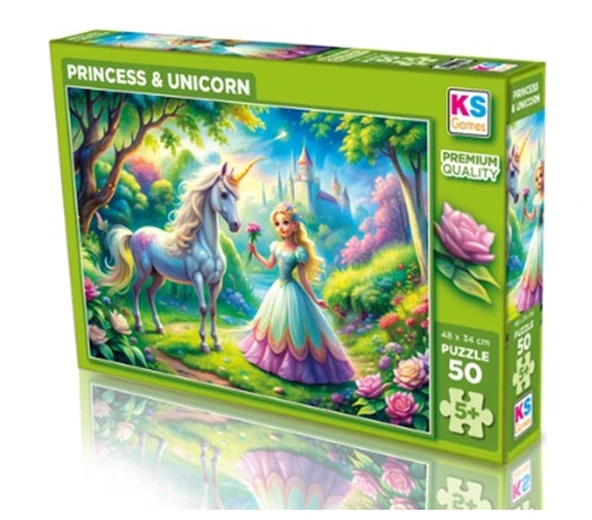 Ks Games Puzzle Princess & Unicorn 50 Parça ürün görseli 1