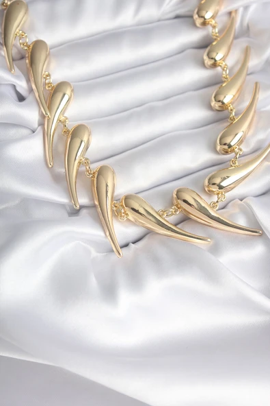 VIP Seri Özel Tasarım Gold Renk Kadın Kolye - TJ-BKO8237 ürün görseli 1