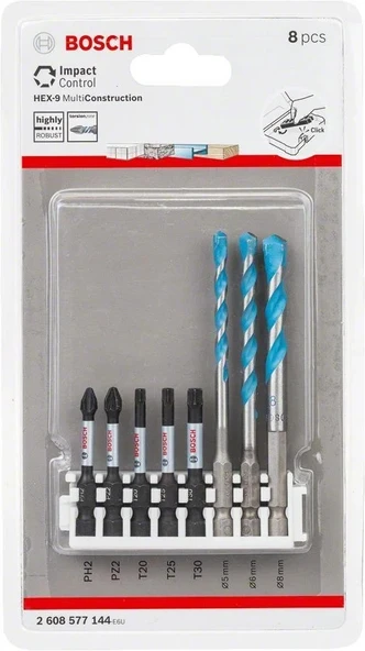 Bosch Impact Ctrl Vidalama ve Delme (MC) Ucu 8´li 2.608.577.144 ürün görseli 1