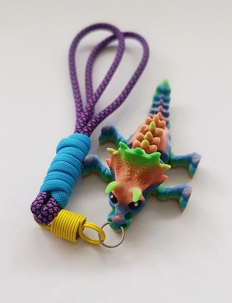 Anahtarlık Çanta Süsü Dragon Dinozor Rainbow Multicolor Oynar Eklem Oyuncak Yılbaşı Doğum Günü Hediye ürün görseli 1
