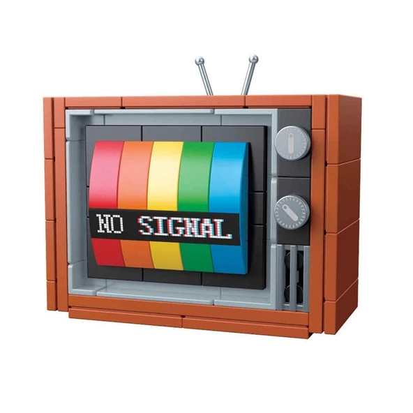 Oyuncak Lego Renkli Televizyon Yapım Seti BLX 1988 Nostaljik Tasarım, Eğitici Yap-Boz Oyuncağı ürün görseli 1