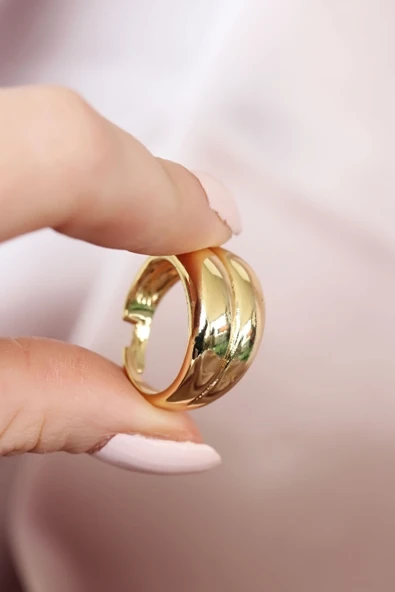 Metal Gold Renk Ayarlamalı Kadın Yüzük - TJ-BYK1549 ürün görseli 1