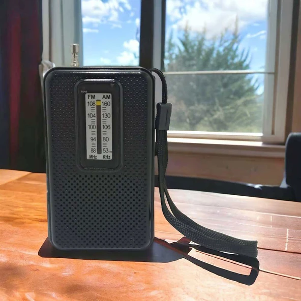 Tenor Cep Tipi Mini Analog Radyo Siyah ürün görseli 1