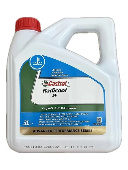 Castrol Radicool Sf 3 Litre Organik Kırmızı Konsantre Antifriz ürün görseli 1