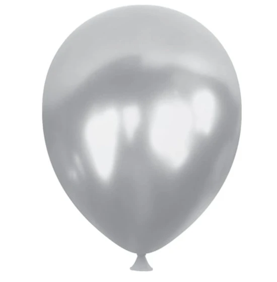 Pako Metalik Balon 100 lü Gümüş ürün görseli 1