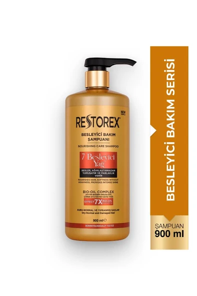 Restorex 7 Besleyici Yağ Bakım Şampuanı 900 ml ürün görseli 1