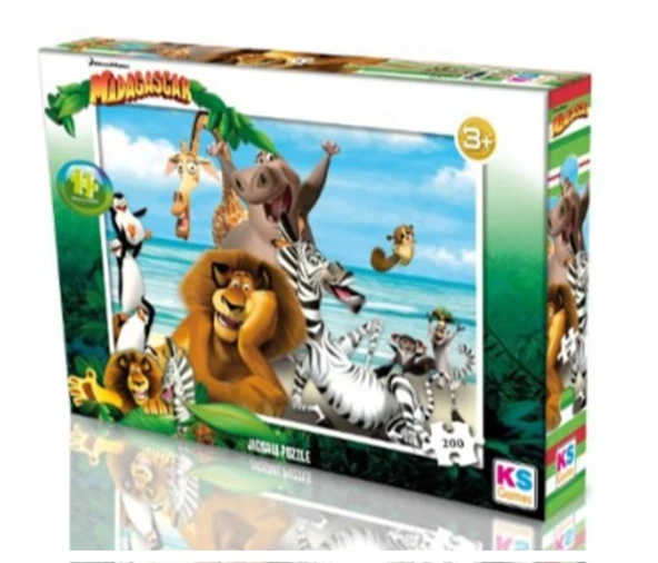 Ks Games Puzzle Madagascar 200 Parça ürün görseli 1