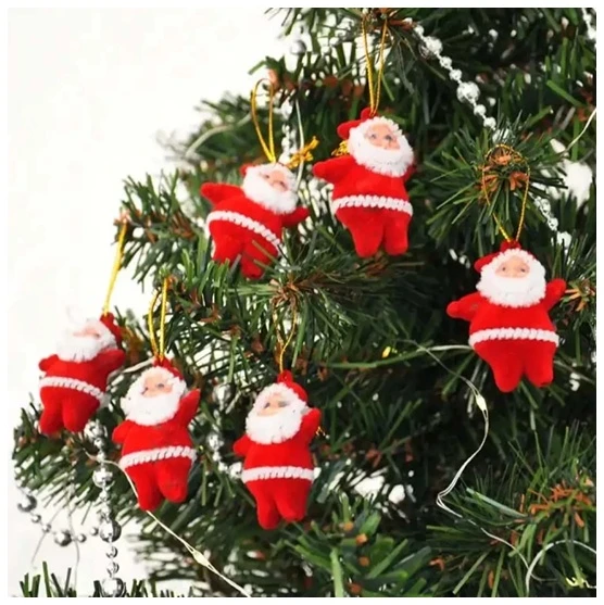 Kika Joy Ağaç Süsü Noel Baba 6Lı ürün görseli 1