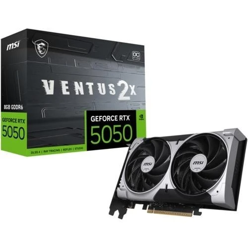 MSI VGA Geforce RTX 5050 8G Ventus 2X OC 8GB GDDR6 128B DX12 3xDP/1xHDMI ürün görseli 1