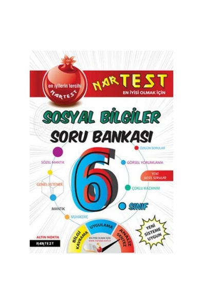 Nartest Yayınları 6. Sınıf Süper Zeka Sosyal Bilgiler Soru Bankası ürün görseli 1