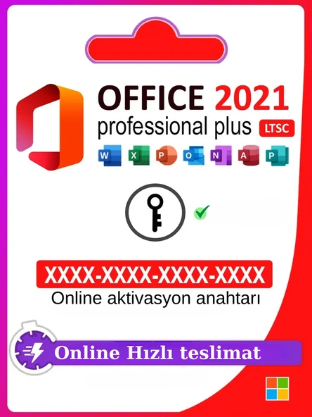 Office 2021 Pro Plus Online Dijital Aktivasyon Anahtarı ürün görseli 1