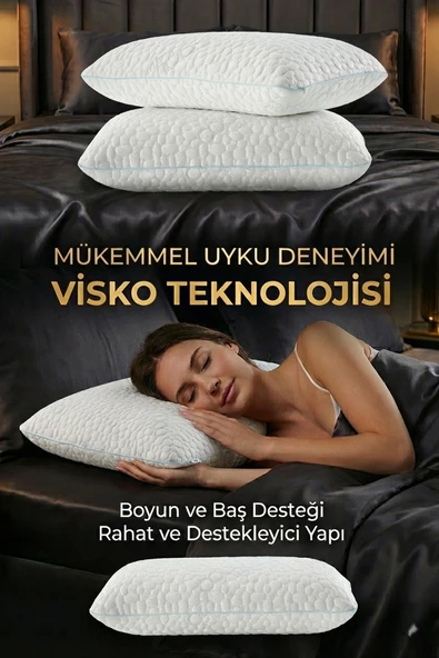 Ortopedik Visco Yastık CoolAktive Serinletici Etkili (40x60)-Terletmeyen Ferah Uyku ürün görseli 1