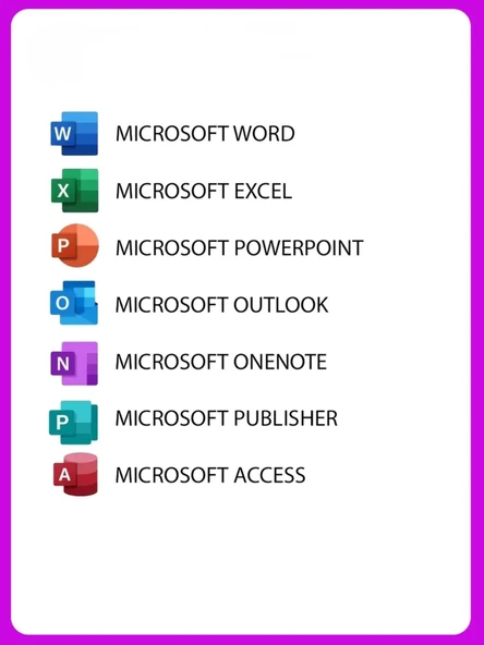 Office 365 Pro- Windows, Ipad, Tablet, MacOS, Android, 5 Cihaz SINIRSIZ Kulanım - Resim 2