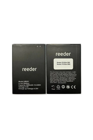 Reeder P13 Blue 2022 - 2021 Batarya 3800mah ürün görseli 1