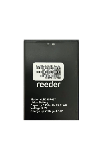 Reeder P13 Blue Max Lite 2022 Batarya ürün görseli 1