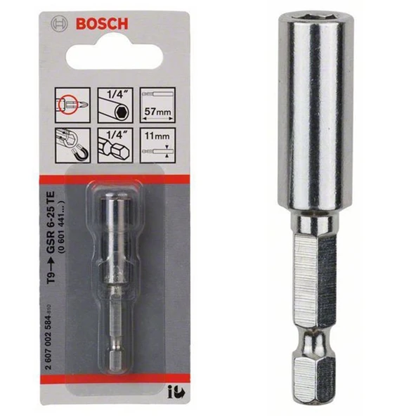 BOSCH Manyetik Bits Uç Tutucu 11*57mm 2.607.002.584 ürün görseli 1