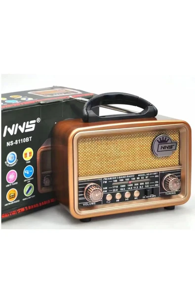 kens teknoloji Ns-8110bt Taşınabilir Nostaljik Radyo Bluetooth Speaker Usb Tf Card Aux ürün görseli 1