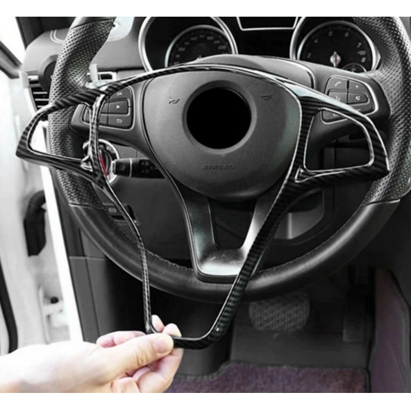 DK Tuning Mercedes Benz Direksiyon Gerçek Karbon Fiber 3M Trim Kaplaması ürün görseli 1