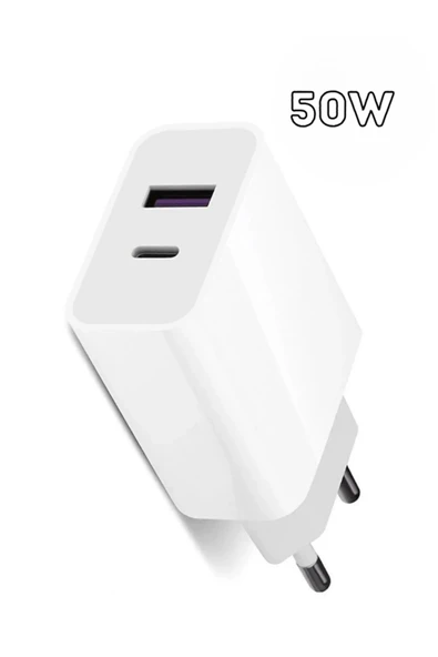 kens teknoloji Turbo 50w Hızlı Şarj Aleti Uyumlutype-c 25w Hızlı Şarj Cihazı Usb 25 Watt Qc 3.0 Hızlı Şarj Adaptörü ürün görseli 1
