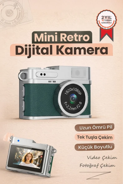 Dijital Fotoğraf Makineleri Video Kamera Mini Anahtarlık 1080P CMR35 Yeşil ürün görseli 1