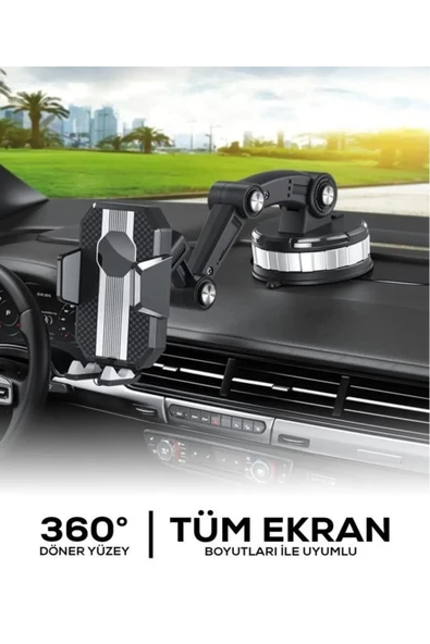 kens teknoloji 360 DERECE DÖNER YÜZEY VAKUMLU TELEFON TUTUCU ÜST KALİTE ürün görseli 1