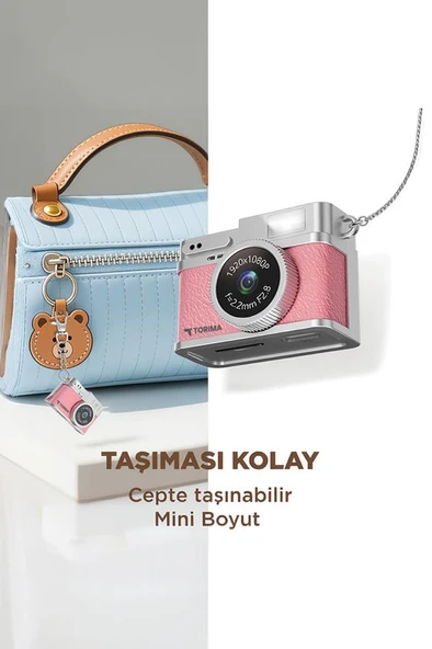 PTTAVM: Mini Dijital Kamera Selfie Video Vlog Kamerası Mini
