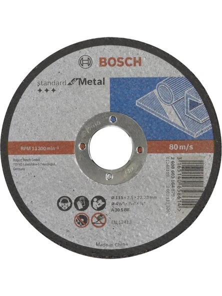 Bosch Metal Kesme Standart 115x2.5 MM 2.608.603.164 ürün görseli 1