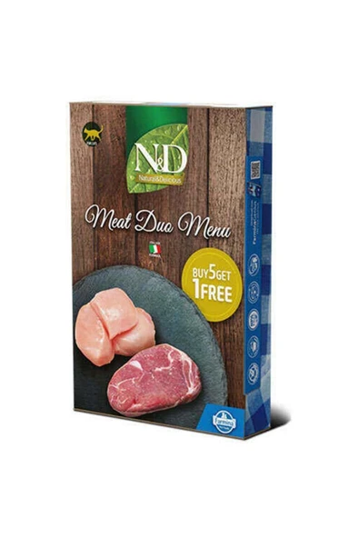 N&D Meat Duo Menü Kuzu ve Tavuk Etli 6'lı 70 gr Yetişkin Konserve Kedi Maması ürün görseli 1