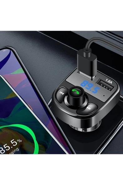 kens teknoloji Carx8 Araç Kiti Fm Transmitter Bluetooth 5.0 Usb Şarj Oto Müzik Çalar ürün görseli 1