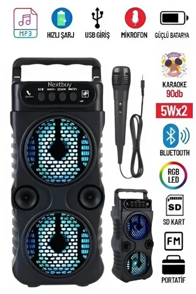 kens teknoloji Bluetooth Hoparlör Parti Hoparlörü Kablosuz Speaker Ledli Ses Bombası Radyo Usb Sd Kart Girişli ürün görseli 1