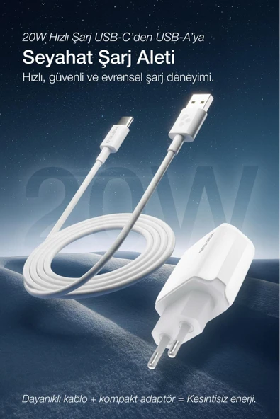 Kensa ŞARJ CİHAZI YENİ NESİL QC 3.0 20 W TYPC-E UYUMLU TÜM AKILLI TELEFONLARA UYUMLU ürün görseli 1