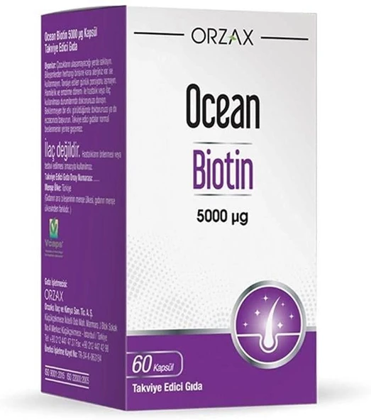 Ocean Biotin 5000mcg 60 Kapsül ürün görseli 1