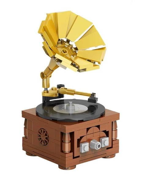 Ctoys Mini Block Vintage Set Phonograph SKB8230 - Resim 2
