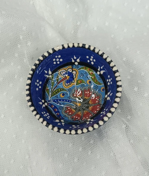 Çini 8 Cm Çerezlik Kase Sosluk Sunumluk Kahvaltılık ürün görseli 1