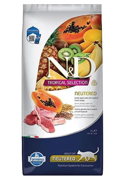 N&D Tropical Selection Kuzu Etli Kısırlaştırılmış Kedi Maması 10 Kg ürün görseli 1