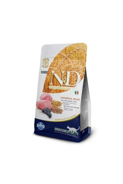 N&D Düşük Tahıllı Kuzu Etli ve Yaban Mersinli Kedi Maması 5 Kg ürün görseli 1