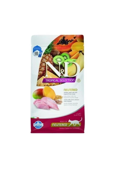 N&D Tropical Tavuklu Kısır Kedi Maması 1.5 Kg ürün görseli 1