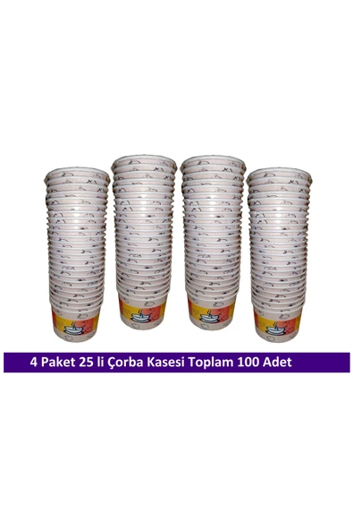 Fashcolle Karton Çorba Kasesi 16 Oz 100 Adet - Resim 2
