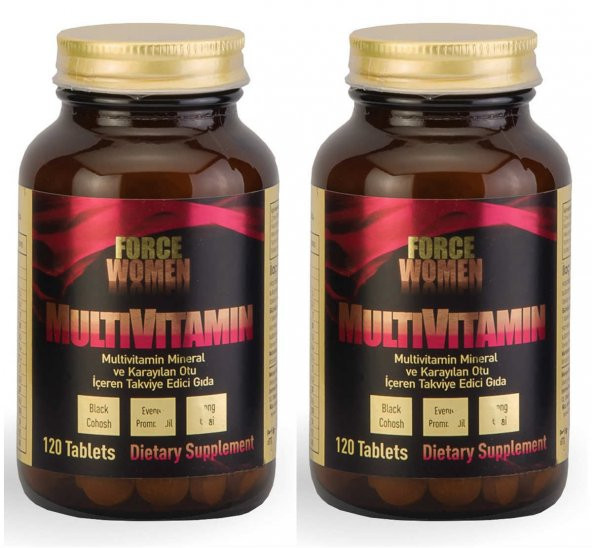 Force Women (Kadın) Multi Vitamin 120 Tablet Multi Vitamin Mineral 2 kutu ürün görseli 1