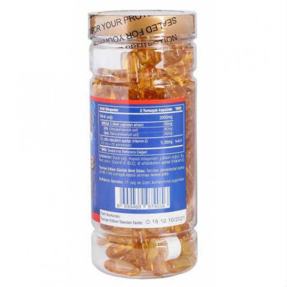 Vitapol Omega 3 Balık Yağı 200 softgel - Resim 2