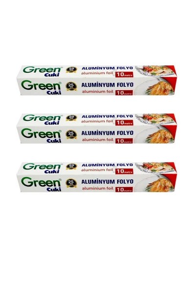 Green Cuki Alüminyum Folyo - 30 Cm. x 10 Metre - 3 Paket ürün görseli 1