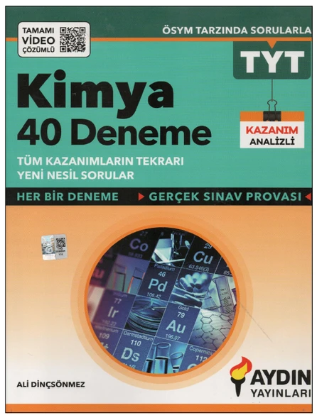 Aydın TYT Kimya 40 Deneme ürün görseli 1
