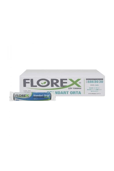 Florex Standart Orta Boy Mavi Çöp Poşeti X 50 Rulo ürün görseli 1
