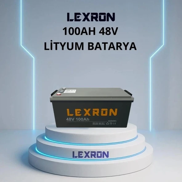 LEXRON - İnges 48 VOLT 100 AMPER LİTYUM AKÜ - 48 VOLT 100 AH LİFEPO4 BATARYA - güneş paneli aküsü ürün görseli 1