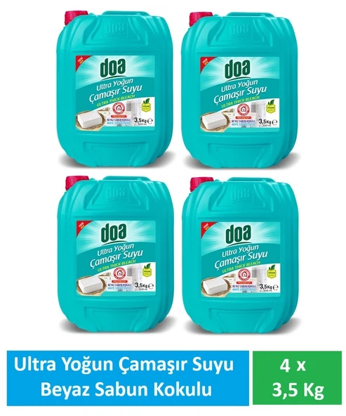 Doa Ultra Çamaşır Suyu Beyaz Sabun Kokulu 4 x 3.5 Kg ürün görseli 1