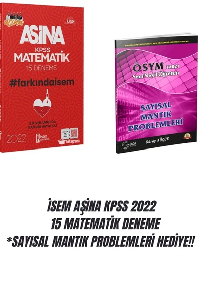 İSEM AŞİNA KPSS 2022 15 MATEMATİK DENEME *SAYISAL MANTIK PROBLEMLERİ HEDİYE!! ürün görseli 1