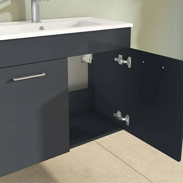 Vitra Ardea Banyo Dolabı Seti 80 cm Antrasit - Resim 3